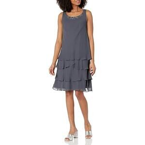 SLNY Women's Plus Size Embellished Tiered Dress Size 20W SLNY Fashions